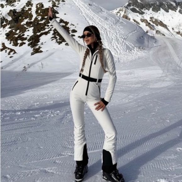 Zara White and Black Winter Jumpsuit - Picture 2 of 5